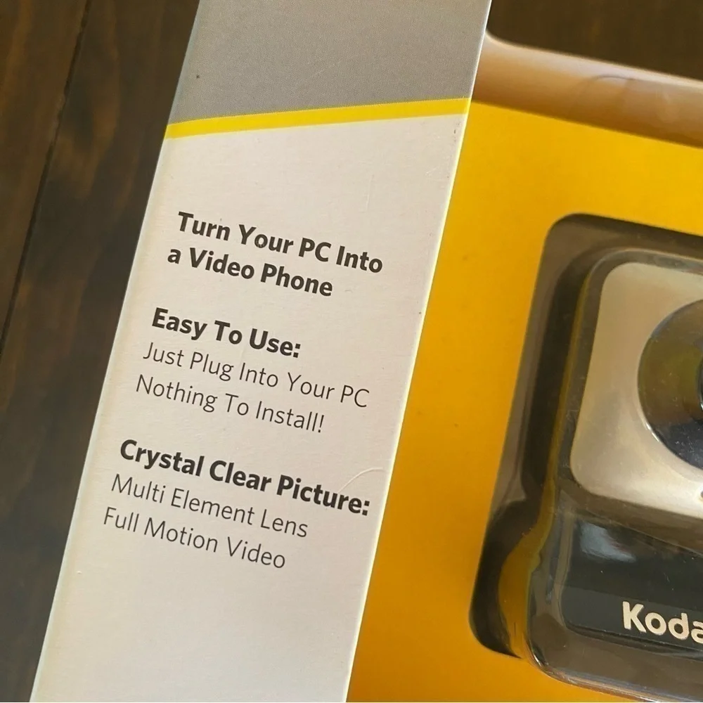 NEW Kodak Webcam Built In Microphone S101 Package Mac or Windows NEW